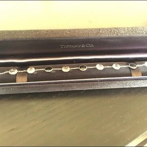 Tiffany Stlg Silver Rock Crystal & Onyx Bracelet